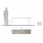 Designkonsole mit Marmorplatte und Glassockel Made in Italy - Molino Viadurini