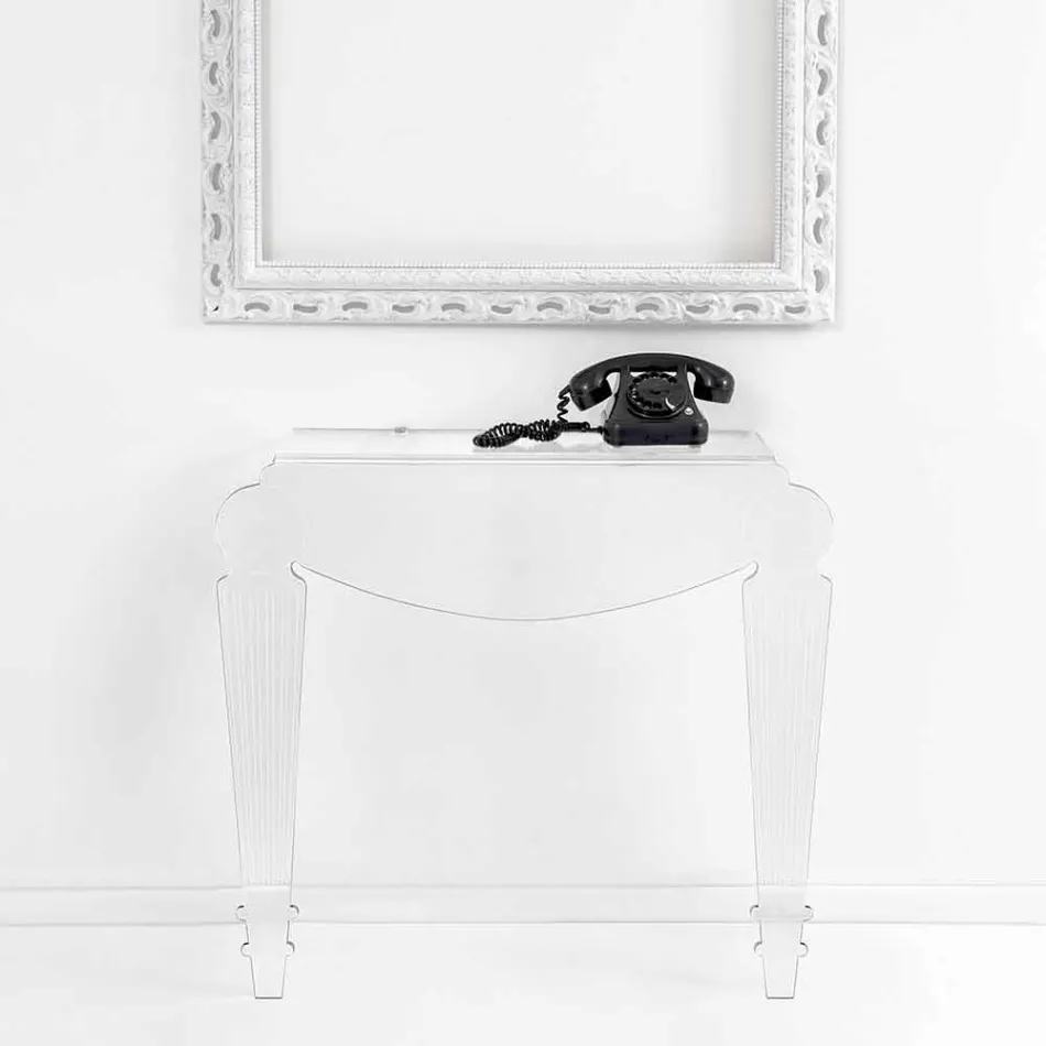 Designkonsole aus transparentem Plexiglas hergestellt in Italien, Africo Viadurini