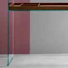 Designkonsole aus extra klarem Glas mit Tablett Made in Italy - Imperativ Viadurini