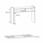 Designkonsole aus extra klarem Glas mit Tablett Made in Italy - Imperativ Viadurini