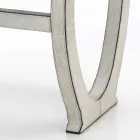 Modernes Design-Konsole mit Tablett in Felicia Grau Pony Leder Viadurini