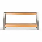 Rechteckiger Konsolentisch im Doppeldesign aus Eiche Aida Viadurini