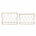 Elegante Konsole aus Stahl und Glas von modernem Design und Glamour 2 Stück - Irene Viadurini