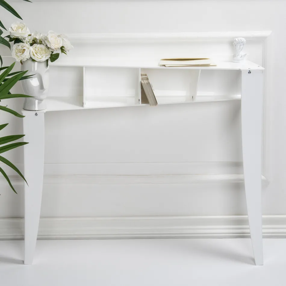 Feste Konsole mit 4 Objektaufbewahrungsfächern aus PMMA, hergestellt in Italien – Aladdin Viadurini