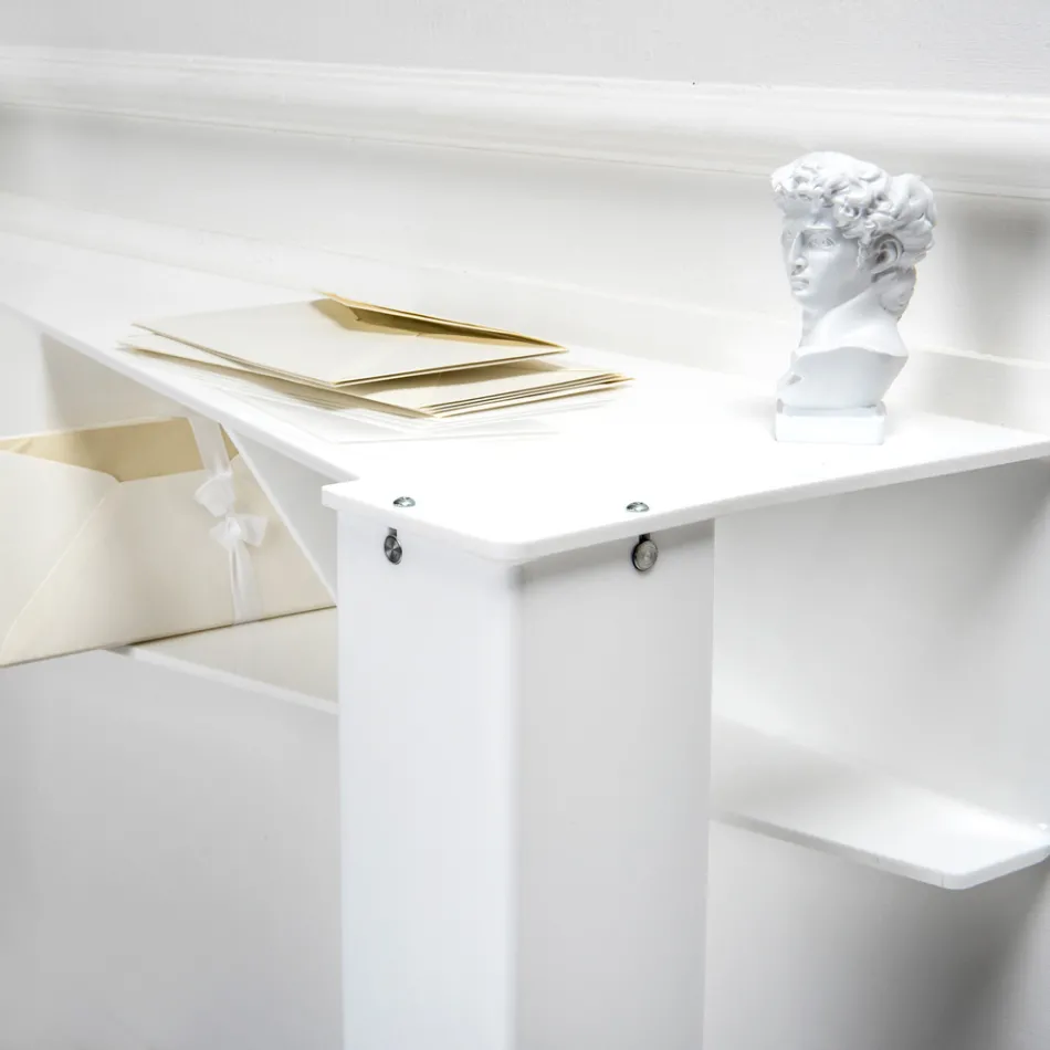 Feste Konsole mit 4 Objektaufbewahrungsfächern aus PMMA, hergestellt in Italien – Aladdin Viadurini