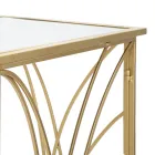 Feste Eingangskonsole aus goldenem Eisen mit Spiegelplatte - Emilia Viadurini