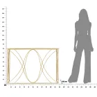 Feste Eingangskonsole aus goldenem Eisen mit Spiegelplatte - Emilia Viadurini