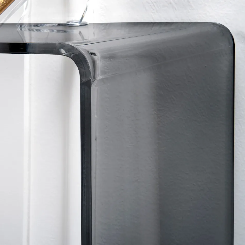 Feste Konsole aus weißem oder geräuchertem Plexiglas, hergestellt in Italien – Genio Viadurini