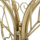 Eisenkonsole in Gold-Finish mit transparenter Glasplatte - Farella Viadurini