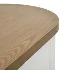 Holzkonsole mit Platte und Einsätzen mit abgerundetem Design und Schublade - Rachel Viadurini