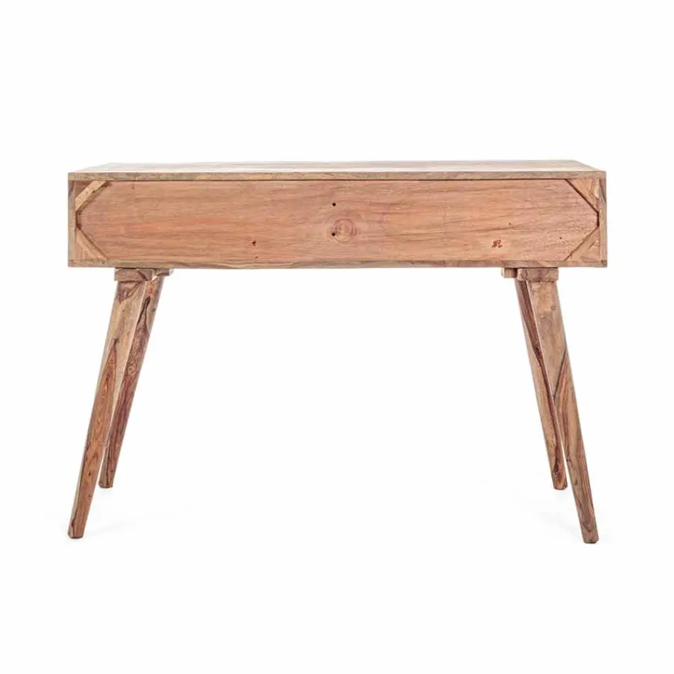 Sheesham Holzkonsole mit zwei Schubladen Luxus Design Homemotion - Fregene Viadurini