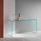 Konsole aus extra klarem Glas Elegantes Minimal Design 2 Dimensionen - Selex Viadurini
