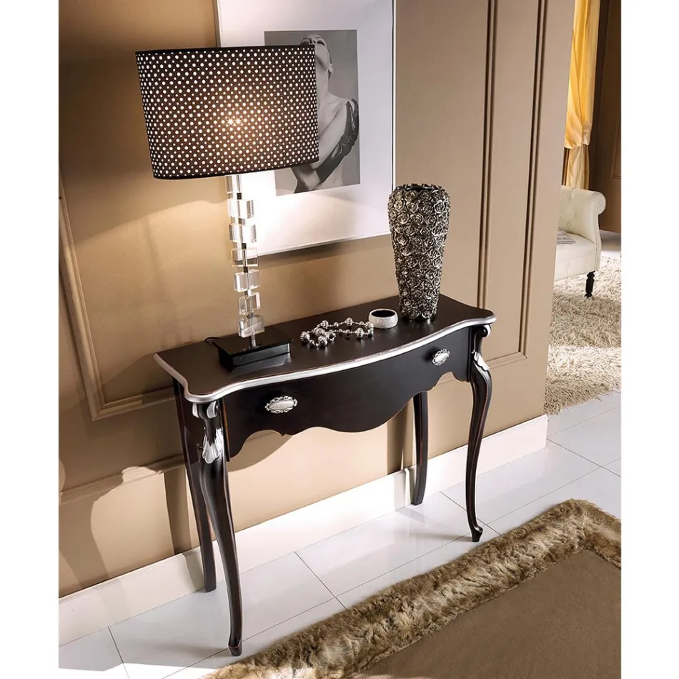 Klassische Eingangskonsole aus Holz mit Schublade Made in Italy - Ottaviano Viadurini