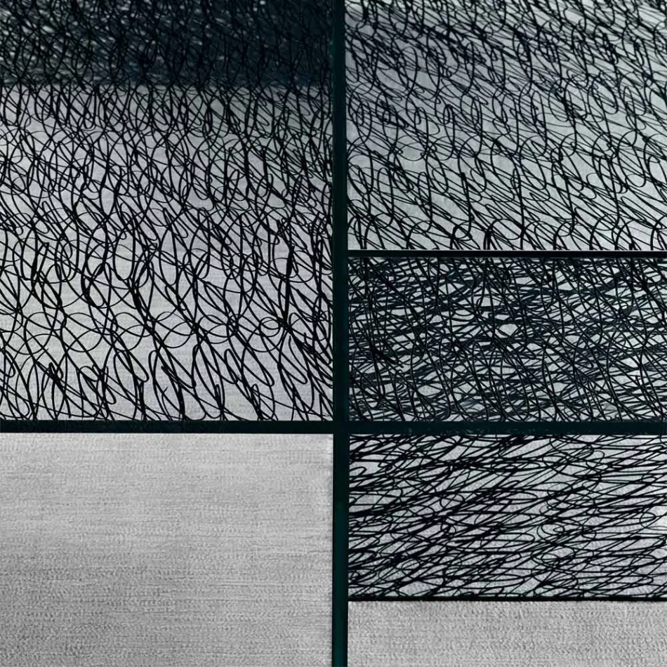 Design Eingangskonsole Extraleichtes dekoriertes Glas Made in Italy - Sestola Viadurini