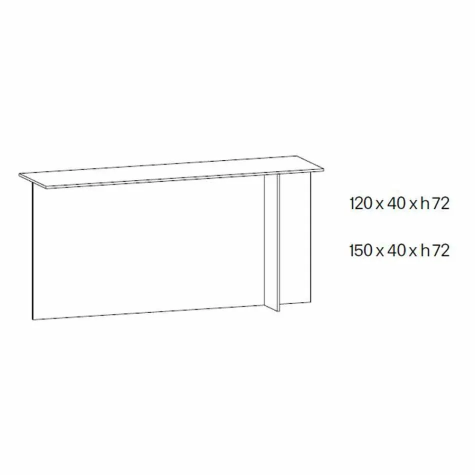 Design Eingangskonsole Extraleichtes dekoriertes Glas Made in Italy - Sestola Viadurini