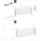 Goldene Eingangskonsole mit Eisenstruktur und Marmorplatte - Carlotta Viadurini