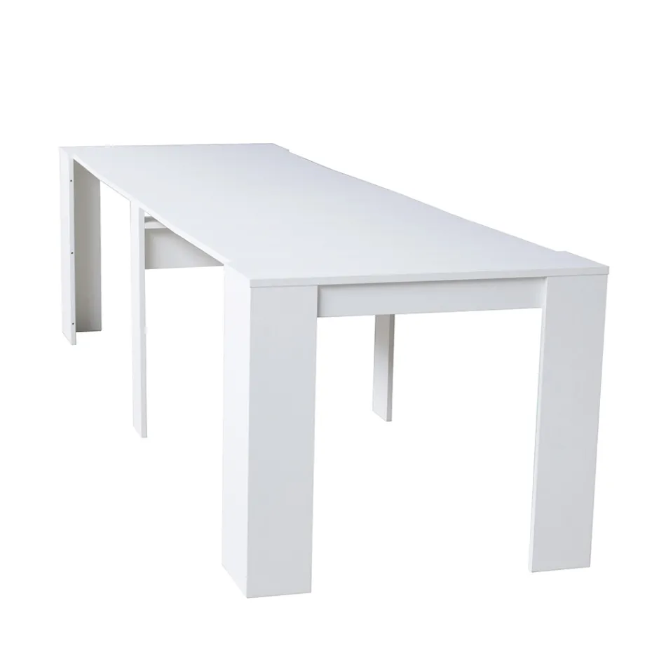 Moderne ausziehbare Konsole 296 cm aus Melaminholz, hergestellt in Italien – Ariella Viadurini