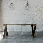 Moderne Konsole, ausziehbar auf 300 cm, mit anthrazitfarbenem Rahmen, hergestellt in Italien – Avventura Viadurini