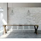 Moderne Konsole, ausziehbar auf 300 cm, mit anthrazitfarbenem Rahmen, hergestellt in Italien – Avventura Viadurini