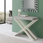 Moderne Konsole, ausziehbar auf 300 cm, mit weißem Rahmen, hergestellt in Italien – Spiegel Viadurini