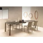 Ausziehbare moderne Konsole aus Eichenholz und Metall Made in Italy - Nappo Viadurini