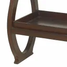 Moderne Konsole mit Walter Tablett, mit braunem Leder bezogen Viadurini