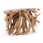 Moderne Luxus-Designkonsole in natürlichen Teakwurzeln - Johannisbrot Viadurini