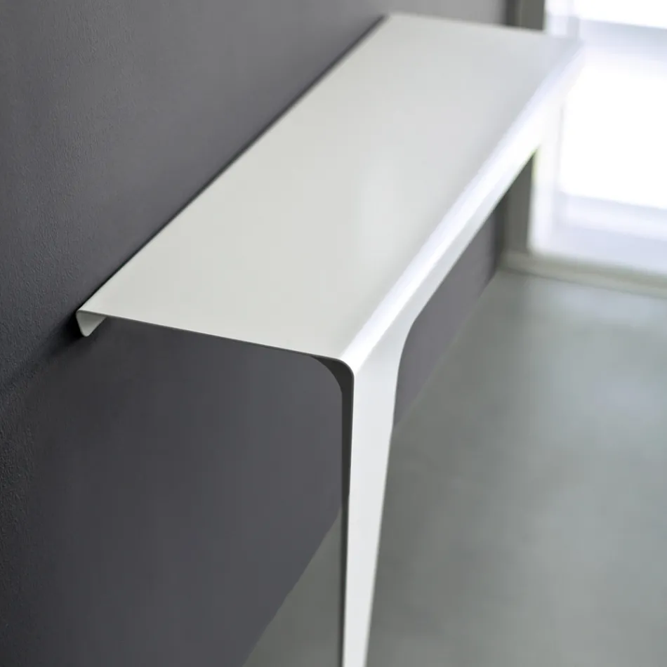 Moderne Minimal Design Konsole aus farbigem Metall Made in Italy - Benjamin Viadurini