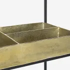 Moderne und elegante Designkonsole aus Stahl und Glas Homemotion - Malpensa Viadurini