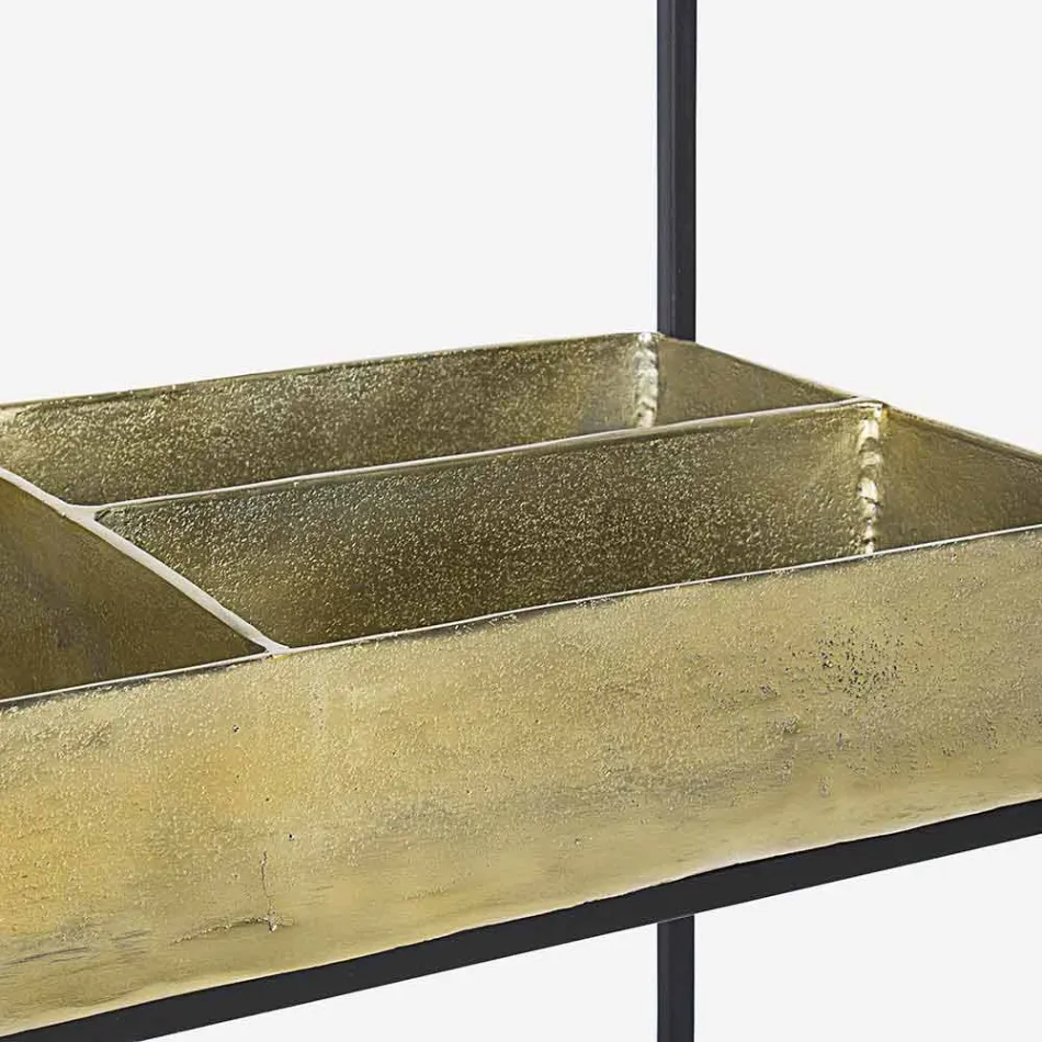 Moderne und elegante Designkonsole aus Stahl und Glas Homemotion - Malpensa Viadurini