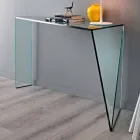 Konsole für modernen Eingang in extraleichtem Glas Made in Italy - Rosalia Viadurini