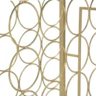 Glasflaschenhalter-Konsole mit goldener Eisenstruktur - Vicio Viadurini