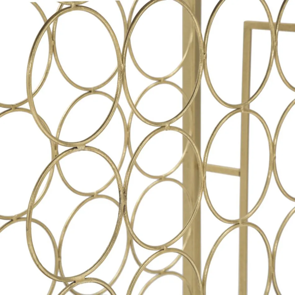 Glasflaschenhalter-Konsole mit goldener Eisenstruktur - Vicio Viadurini