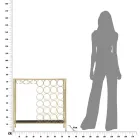 Glasflaschenhalter-Konsole mit goldener Eisenstruktur - Vicio Viadurini
