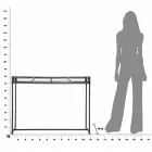 Rechteckige Wohnzimmerkonsole im modernen Stil aus Eisen und MDF - Wendell Viadurini