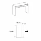 Konsolentisch aus Rauchglas mit Schublade Made in Italy - Mantra Viadurini