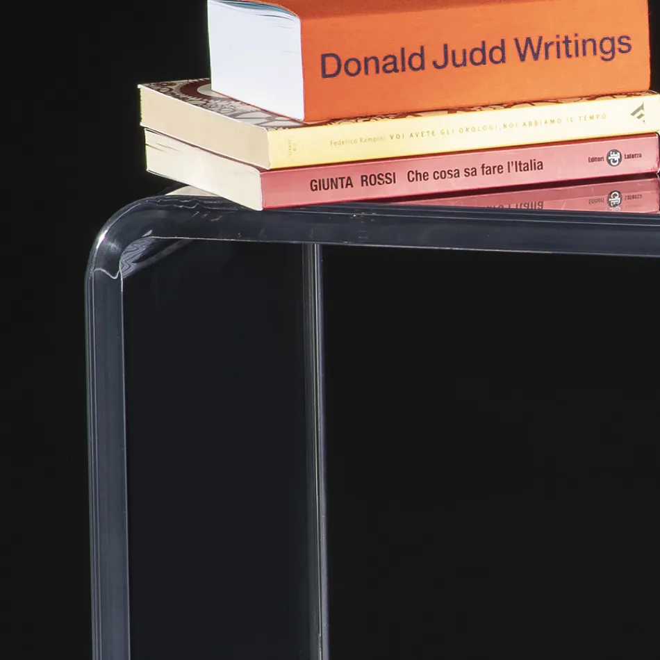 Wohnzimmerkonsole aus minimalistischem transparentem Acrylglas - Amedea Viadurini