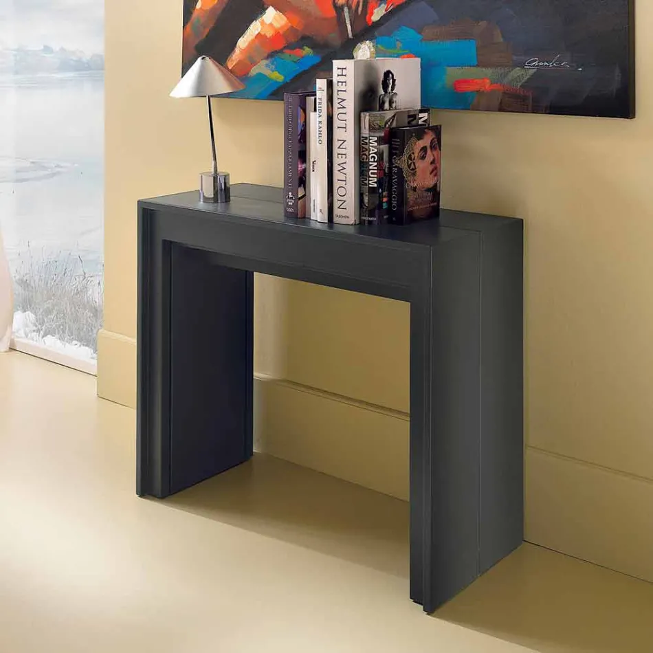 Ausziehbare Konsole / Esstisch, l. 42,50 / 302,50 x p,90 cm, Alvaro Viadurini