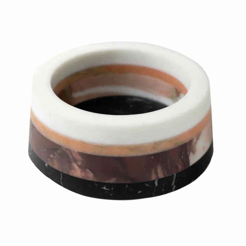 Italienischer Luxusbehälter aus laminiertem Marmor - Leonida Viadurini