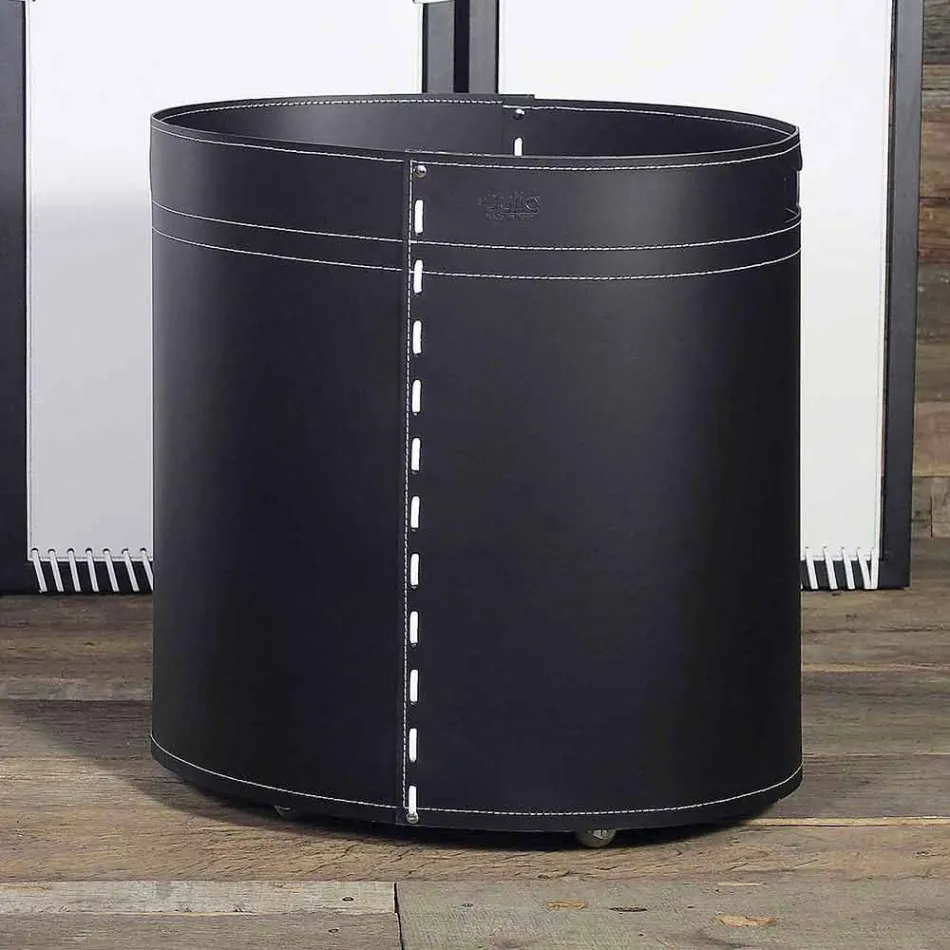 Holzhalter aus Astra-Leder 100% Made in Italy Viadurini