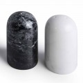 Salz- und Pfefferbehälter aus Carrara- und Marquinia-Marmor Made in Italy - Xino