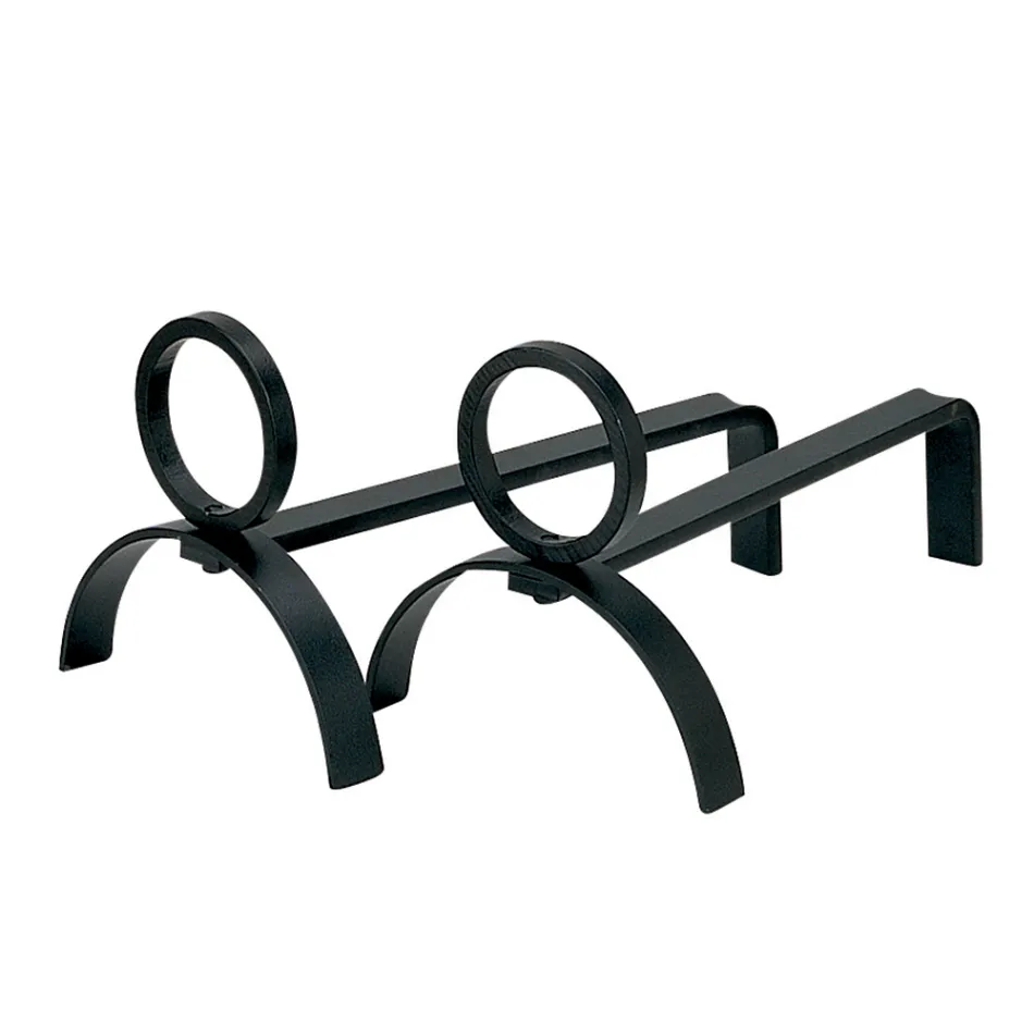 Paar Kaminböcke aus Metall, Höhe 21 cm, hergestellt in Italien – Sari Viadurini