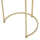 Paar runde Couchtische aus Glas und goldenem Eisen - Avola Viadurini
