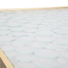 Paar quadratische Telefontische aus goldenem Eisen und Glasplatte - Pope Viadurini