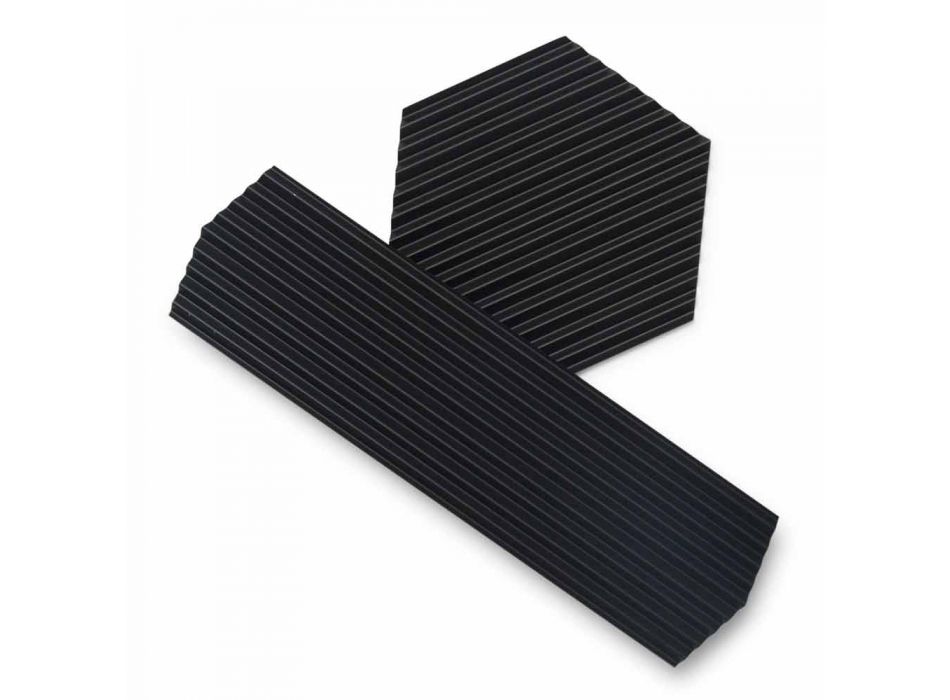 Paar Tabletts in schwarz oder gold lackiertem Stahl Modernes Design - Savona Viadurini