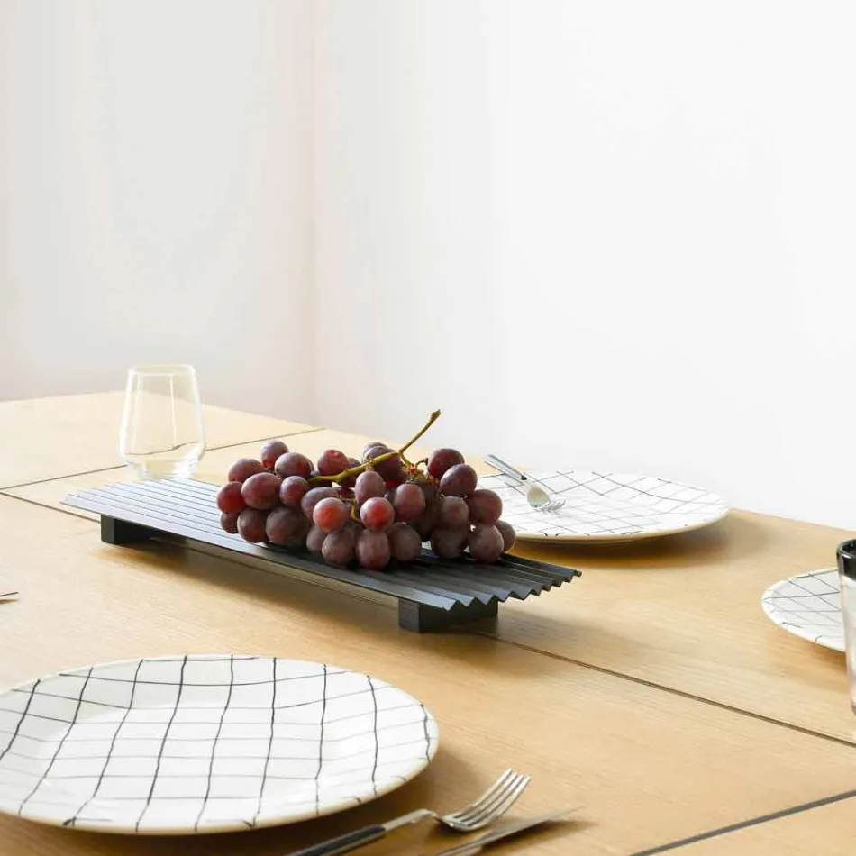 Paar Tabletts in schwarz oder gold lackiertem Stahl Modernes Design - Savona Viadurini