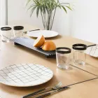 Paar Tabletts in schwarz oder gold lackiertem Stahl Modernes Design - Savona Viadurini