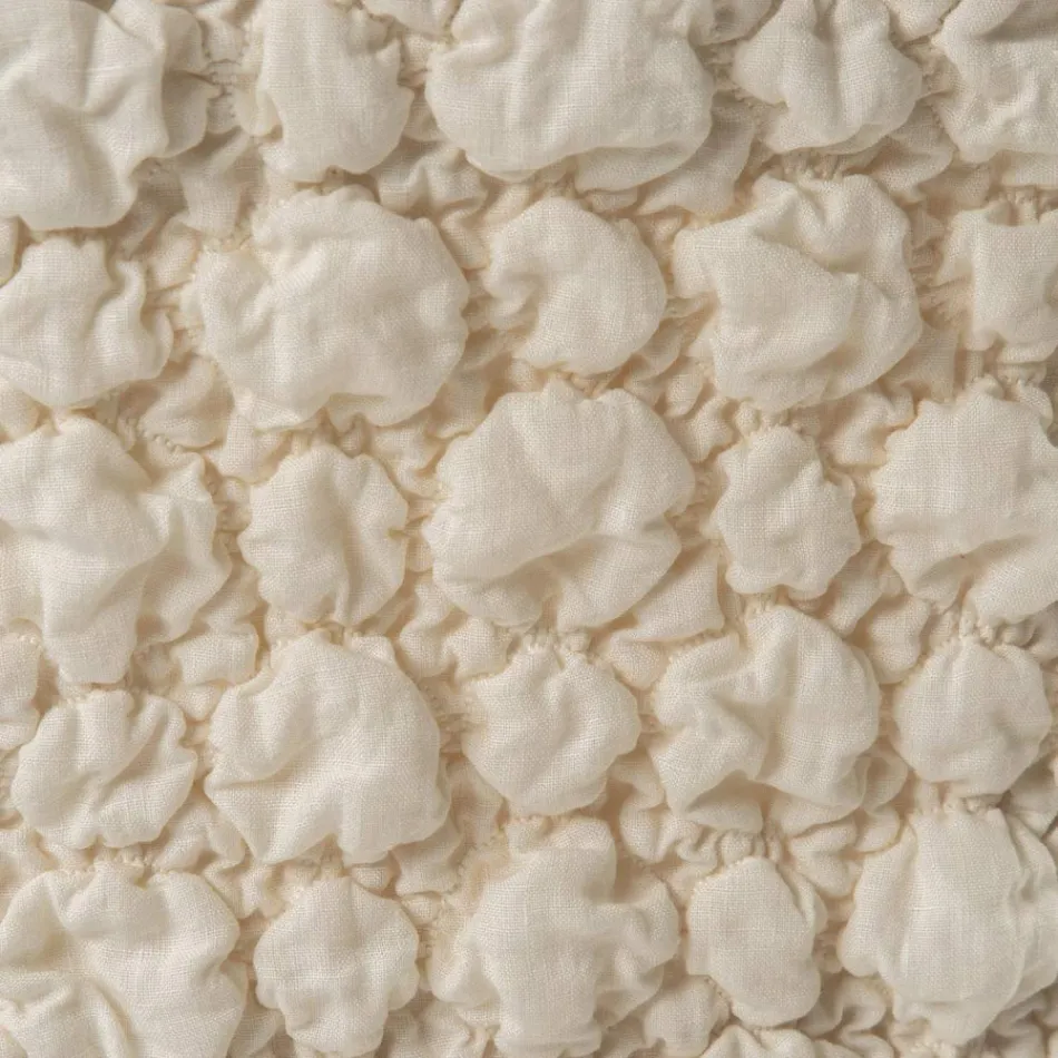 Eleganter Stuhlbezug mit Rückenlehne für Wohnzimmer aus besticktem Leinen – Panteo Viadurini