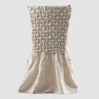 Eleganter Stuhlbezug mit Rückenlehne für Wohnzimmer aus besticktem Leinen – Panteo Viadurini