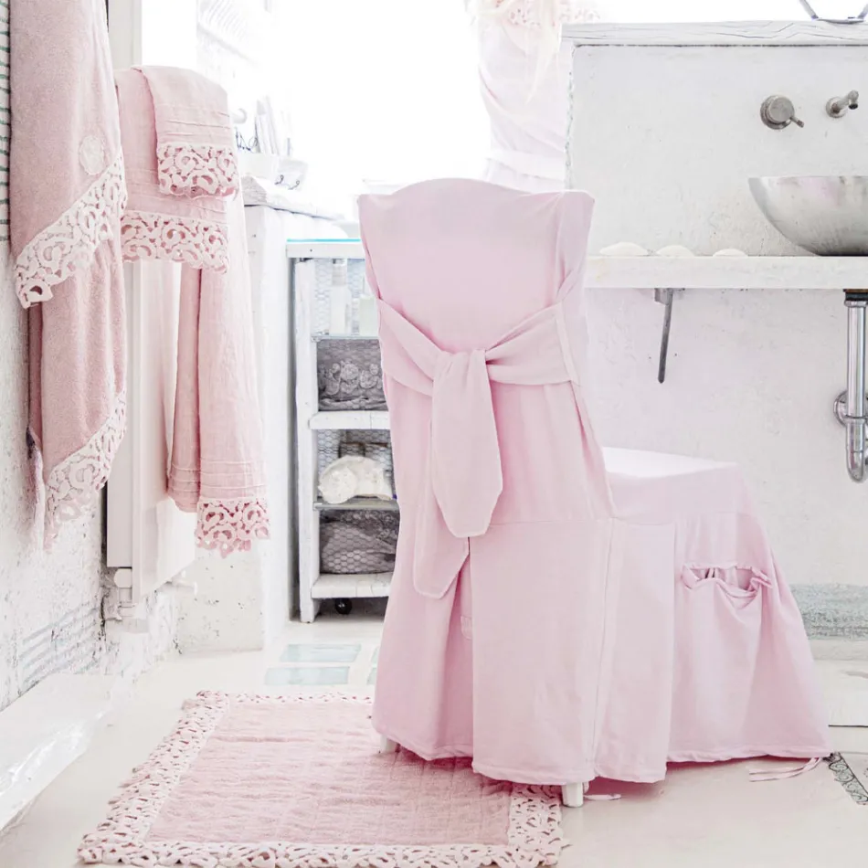 Eleganter Stuhlbezug für Wohnzimmer aus farbiger Baumwolle mit Rückenlehne – Filippa Viadurini